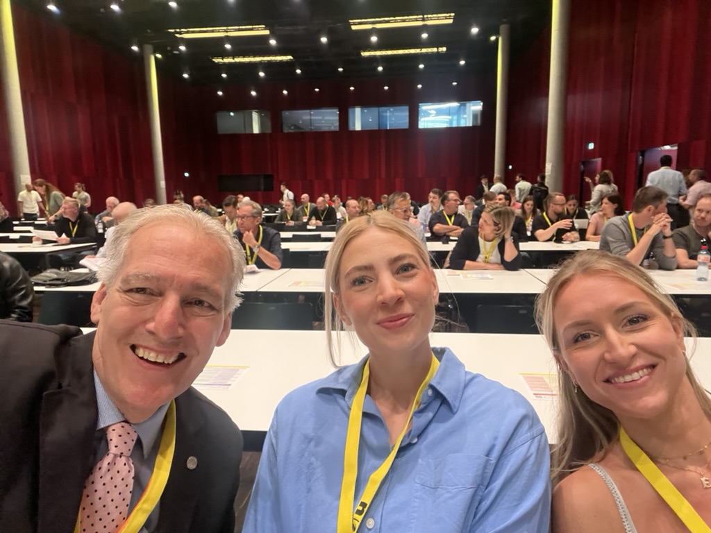 Participants in the FHNW auditorium during the combined event